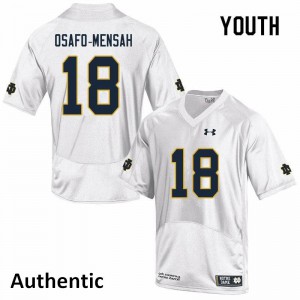 Youth Notre Dame Fighting Irish Nana Osafo-Mensah #18 Authentic NCAA White Jerseys 430156-785