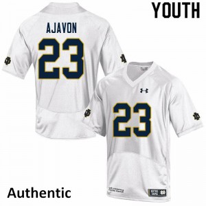 Youth Notre Dame Fighting Irish Litchfield Ajavon #23 White Player Authentic Jerseys 747292-100