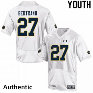 Youth Notre Dame Fighting Irish JD Bertrand #27 White Stitched Authentic Jersey 673593-444