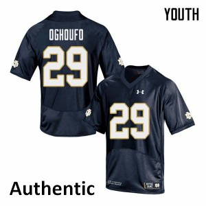 Youth Notre Dame Fighting Irish Ovie Oghoufo #29 Authentic Navy Player Jersey 520456-446
