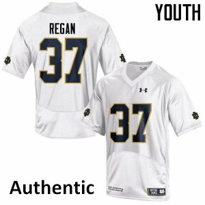 Youth Notre Dame Fighting Irish Robert Regan #37 White Official Authentic Jerseys 690486-222