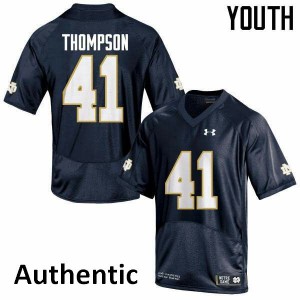 Youth Notre Dame Fighting Irish Jimmy Thompson #41 Authentic Navy Blue NCAA Jerseys 884627-103