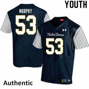 Youth Notre Dame Fighting Irish Quinn Murphy #53 Embroidery Alternate Authentic Navy Blue Jersey 289644-407