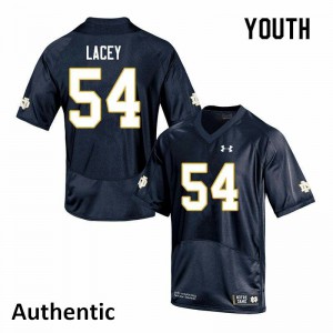 Youth Notre Dame Fighting Irish Jacob Lacey #54 Navy Football Authentic Jerseys 233950-179