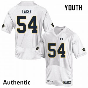 Youth Notre Dame Fighting Irish Jacob Lacey #54 High School Authentic White Jerseys 926069-889