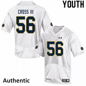 Youth Notre Dame Fighting Irish Howard Cross III #56 Stitched Authentic White Jerseys 461868-993