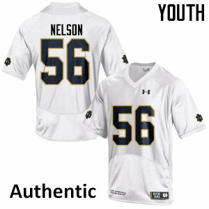 Youth Notre Dame Fighting Irish Quenton Nelson #56 High School White Authentic Jersey 424653-166