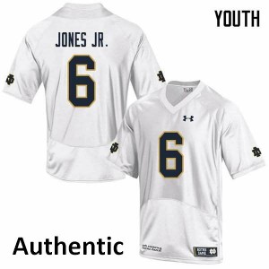 Youth Notre Dame Fighting Irish Tony Jones Jr. #6 White Official Authentic Jerseys 118488-313