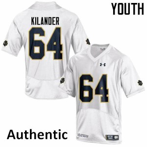 Youth Notre Dame Fighting Irish Ryan Kilander #64 White Football Authentic Jerseys 833471-907