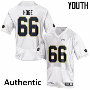 Youth Notre Dame Fighting Irish Tristen Hoge #66 White Official Authentic Jerseys 507547-609