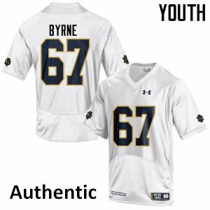 Youth Notre Dame Fighting Irish Jimmy Byrne #67 White Authentic High School Jersey 524450-160