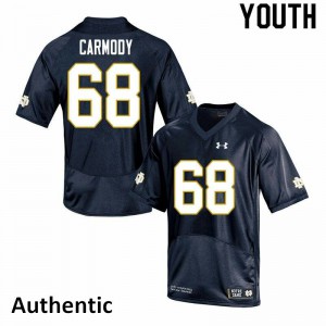 Youth Notre Dame Fighting Irish Michael Carmody #68 Official Navy Authentic Jersey 580009-556