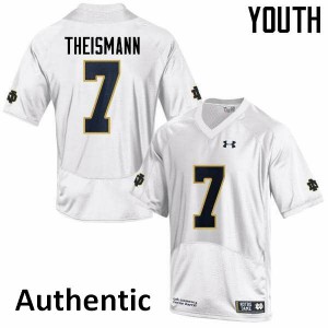 Youth Notre Dame Fighting Irish Joe Theismann #7 White Authentic University Jerseys 806469-291