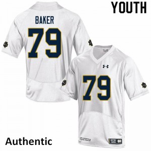 Youth Notre Dame Fighting Irish Tosh Baker #79 White Authentic Football Jerseys 934031-203