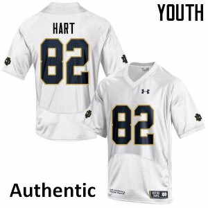 Youth Notre Dame Fighting Irish Leon Hart #82 Authentic Embroidery White Jerseys 862695-474