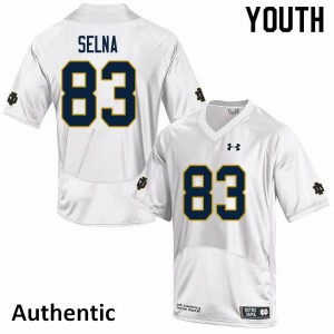 Youth Notre Dame Fighting Irish Charlie Selna #83 Authentic NCAA White Jerseys 595580-753