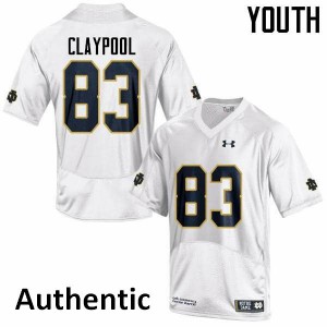 Youth Notre Dame Fighting Irish Chase Claypool #83 High School Authentic White Jersey 346775-786