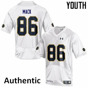 Youth Notre Dame Fighting Irish Alize Mack #86 Authentic White College Jerseys 485954-830