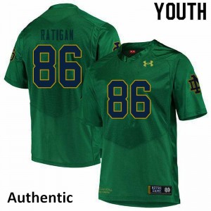 Youth Notre Dame Fighting Irish Conor Ratigan #86 Green Authentic College Jersey 731980-122