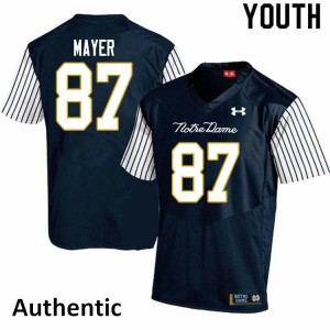 Youth Notre Dame Fighting Irish Michael Mayer #87 Alternate Authentic Navy Blue Official Jersey 513332-674