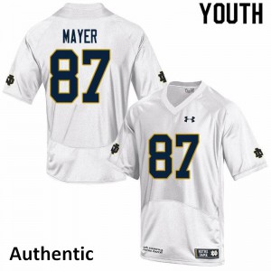 Youth Notre Dame Fighting Irish Michael Mayer #87 White NCAA Authentic Jersey 289424-714