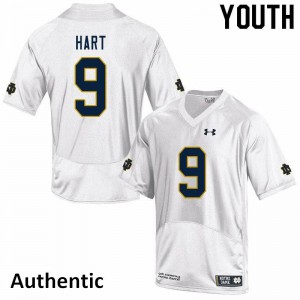 Youth Notre Dame Fighting Irish Cam Hart #9 White Authentic Player Jerseys 279980-327