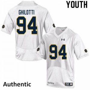Youth Notre Dame Fighting Irish Giovanni Ghilotti #94 White Player Authentic Jersey 759298-931