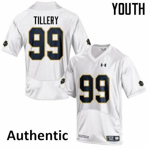 Youth Notre Dame Fighting Irish Jerry Tillery #99 NCAA Authentic White Jerseys 334261-227
