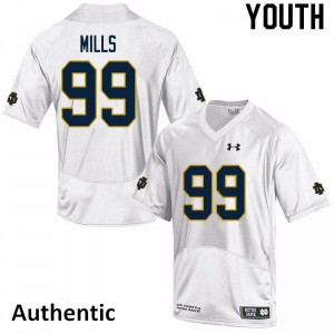 Youth Notre Dame Fighting Irish Rylie Mills #99 Player White Authentic Jerseys 231707-250