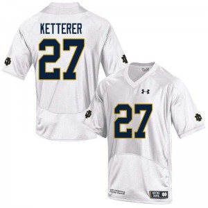 Men Notre Dame Fighting Irish Chase Ketterer #27 Game White Stitched Jersey 877596-340
