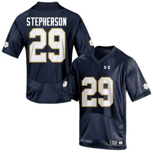 Mens Notre Dame Fighting Irish Kevin Stepherson #29 Game Navy Blue NCAA Jersey 274496-637