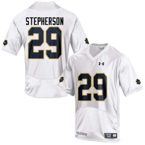 Mens Notre Dame Fighting Irish Kevin Stepherson #29 White Game NCAA Jersey 918786-711