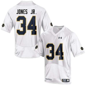 Mens Notre Dame Fighting Irish Tony Jones Jr. #34 Game Official White Jerseys 916447-573