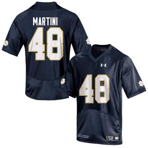 Men's Notre Dame Fighting Irish Greer Martini #48 Navy Blue Official Game Jersey 506406-490
