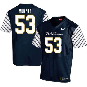 Mens Notre Dame Fighting Irish Quinn Murphy #53 Navy Blue Alternate Game Official Jersey 215201-368