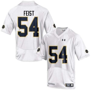 Mens Notre Dame Fighting Irish Lincoln Feist #54 Official White Game Jerseys 822078-113