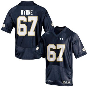 Mens Notre Dame Fighting Irish Jimmy Byrne #67 Game Navy Blue Stitched Jersey 140709-271