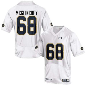 Men's Notre Dame Fighting Irish Mike McGlinchey #68 Embroidery Game White Jersey 873714-302