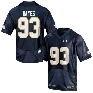 Men Notre Dame Fighting Irish Jay Hayes #93 Navy Blue Game College Jersey 349621-429