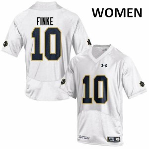 Womens Notre Dame Fighting Irish Chris Finke #10 Game Official White Jerseys 245842-399