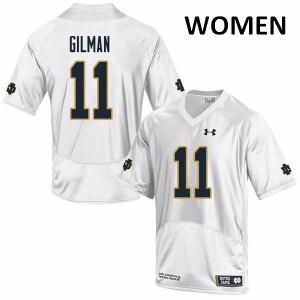 Women Notre Dame Fighting Irish Alohi Gilman #11 White Football Game Jersey 666517-395