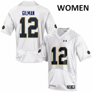 Womens Notre Dame Fighting Irish Alohi Gilman #12 Game White Stitched Jerseys 633345-584