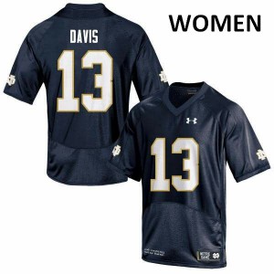 Women Notre Dame Fighting Irish Avery Davis #13 Navy Embroidery Game Jersey 403438-826