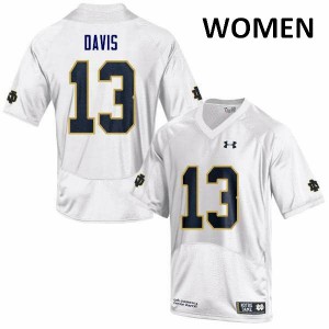 Womens Notre Dame Fighting Irish Avery Davis #13 White Game College Jerseys 187408-834