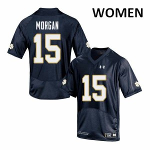 Women Notre Dame Fighting Irish D.J. Morgan #15 Game Navy Embroidery Jersey 819585-648