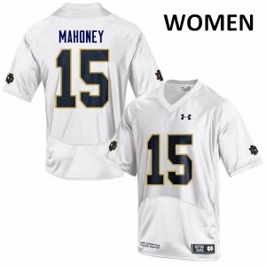 Women's Notre Dame Fighting Irish John Mahoney #15 Stitched White Game Jerseys 904875-417