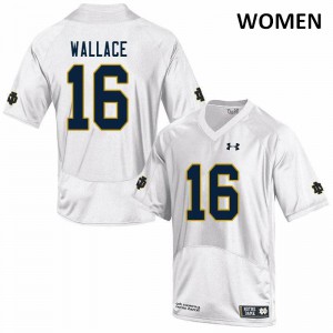 Women Notre Dame Fighting Irish KJ Wallace #16 White Game Player Jersey 664024-803