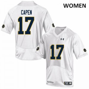 Womens Notre Dame Fighting Irish Cole Capen #17 White Alumni Game Jersey 829457-492