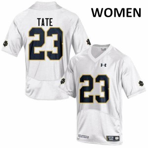 Women's Notre Dame Fighting Irish Golden Tate #23 Official White Game Jersey 805439-661