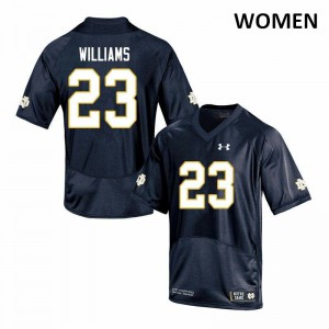 Women's Notre Dame Fighting Irish Kyren Williams #23 Navy Player Game Jersey 912770-351